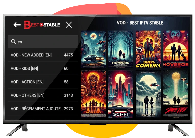 télévision montrant nos films et séries IPTV par abonnement